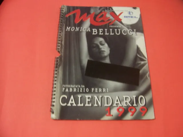 Calendario Max Anno 1999  Con  Monica Bellucci  In Ottimo Stato