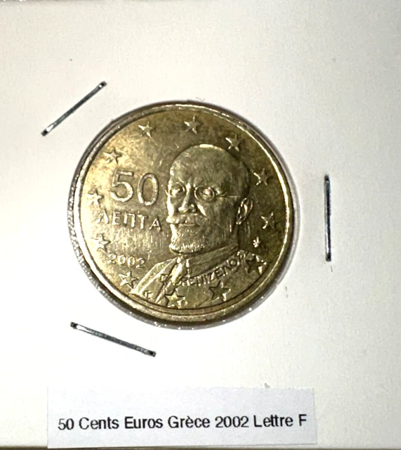 GRECE 50 CENT Euro 2002 "F" dans l'étoile ⭐ EUR 7,00 - FR