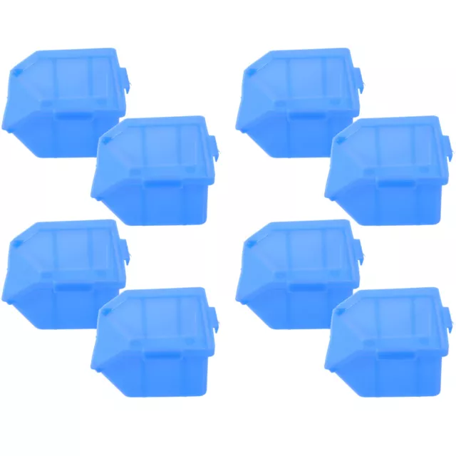 8 piezas Organizador de plástico Piezas de almacenamiento combinado Fase