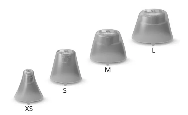 Siemens Signia Conexx Hearing Aid Vented Click Domes Sleeve of 6 - XS S M L