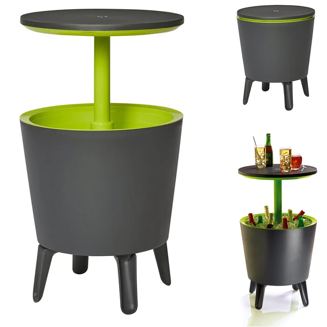 Keter Cool Bar Beistelltisch Bistrotisch Stehtisch Getränkekühler Garten Tisch