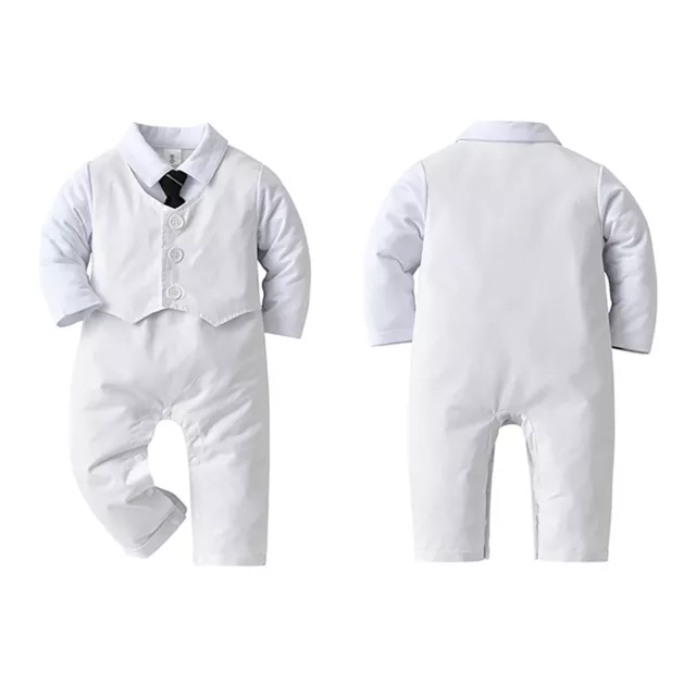 Tuta da gentiluomo bambino maniche lunghe mosca tuta con cappello abito festa 2