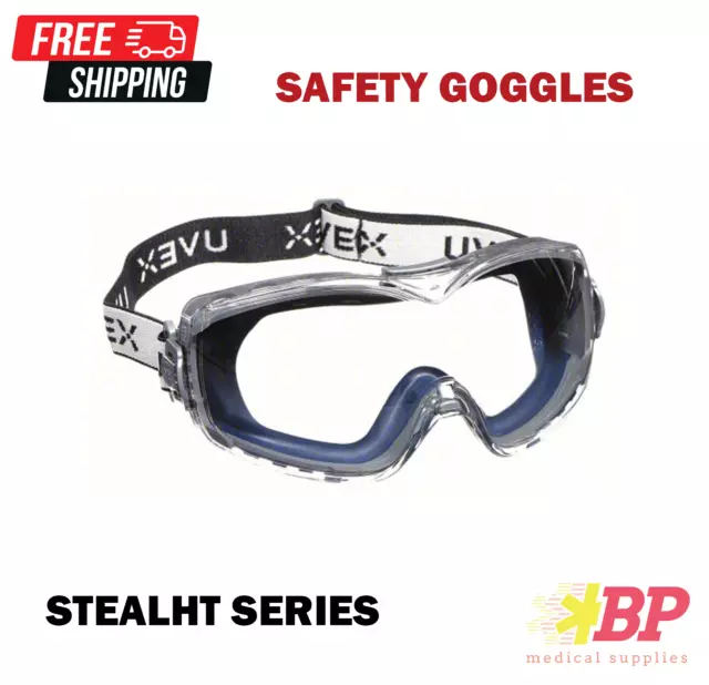 UVEX S3970DF Protective Goggles Stealth OTG Safety Anti-Fog Goggles