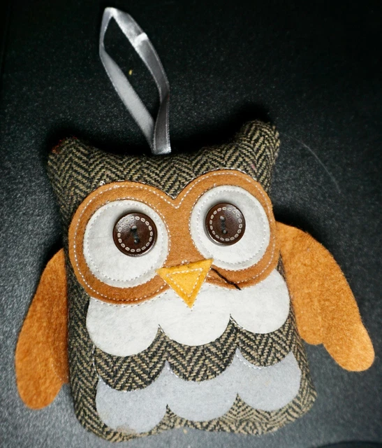 2 x Vintage Retro style Owl & Fox wardrobe deodoriser Lavender scented fabric