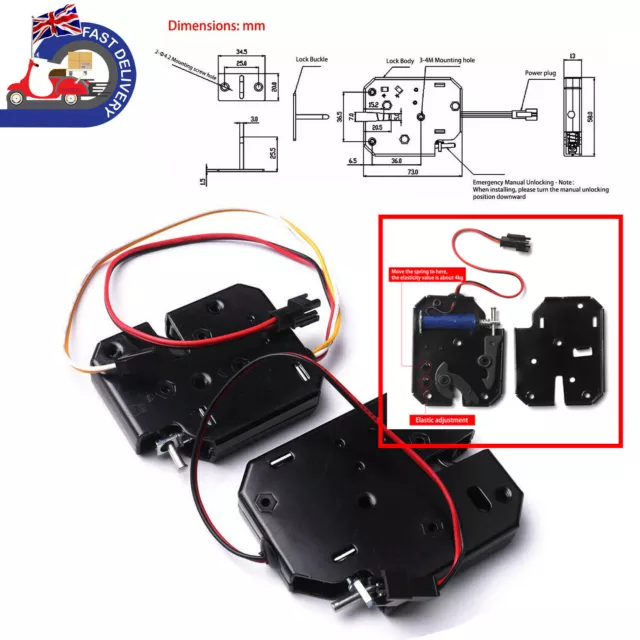 DC 12V Electromagnetic Electric Control Lock Cabinet Drawer Lockers 2/4/6/8PCS