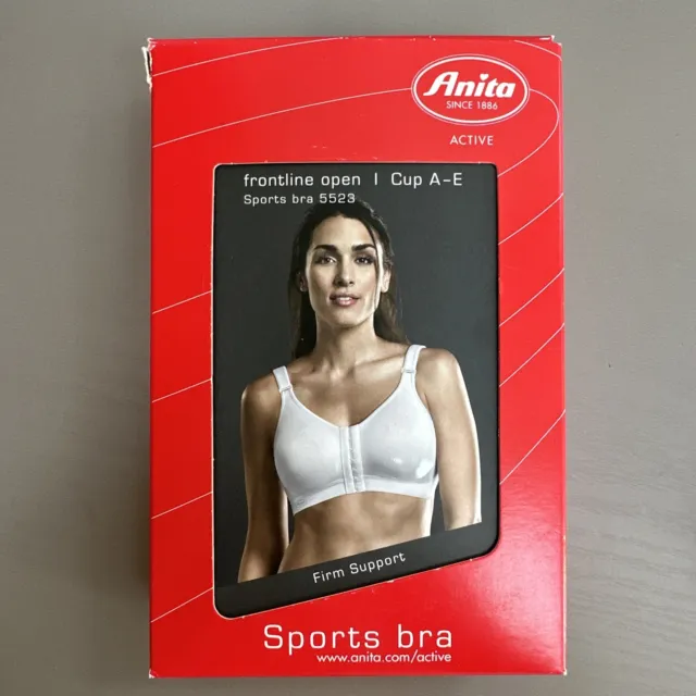 Anita Active Sports Bra Front Close 5523 Non Wired Firm Support Workout Gym 36E