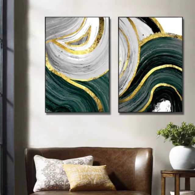 3 PCS Abstract Art Canvas Oil Painting Modern Decor Frameless Wall Hanging DIY 3