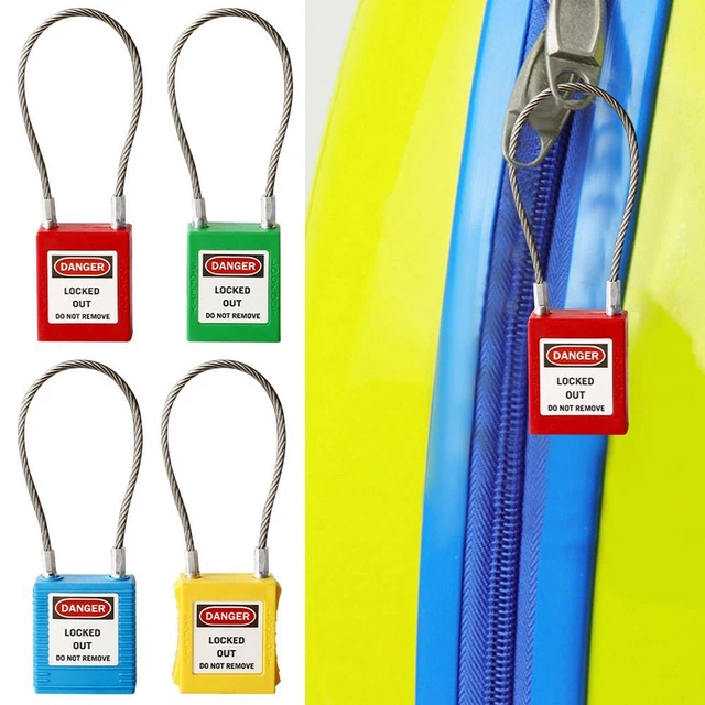 Acier en plastique Nylon non conducteur Cadenas de câble de sécurité