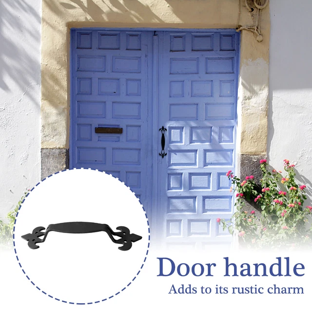 Barn Door Handle With Screw Grab Pull Farmhouse Smooth Black Home Sliding Gate. 3