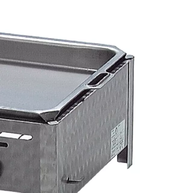 4 flammiger Gasgrill Edelstahl Gastrobräter mit Emaille Pfanne, 81 x 53 x 27 cm 3