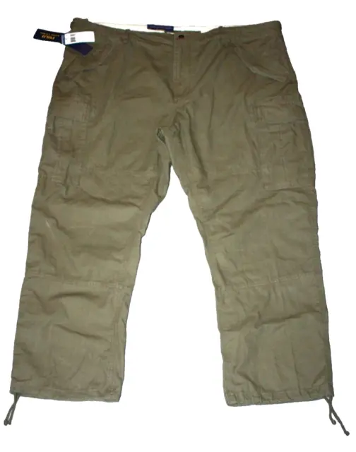 Polo Ralph Lauren Mens Utility Chino Cargo Pants Olive Green Big &Tall 44 30 NWT