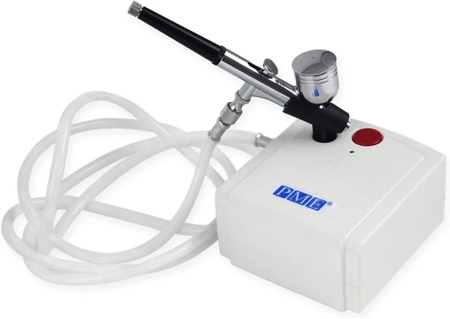 PME AB132 Kit aerografo e compressore per artigianato torte e decorazione torte bianco 10