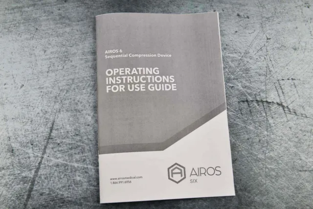 New AIROS 6 Sequential Compression Device Operating Instructions For Use Guide
