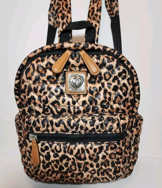 Brighton Kingston Catwalk Leopard Heart To Heart Packable Quilted Backpack $320