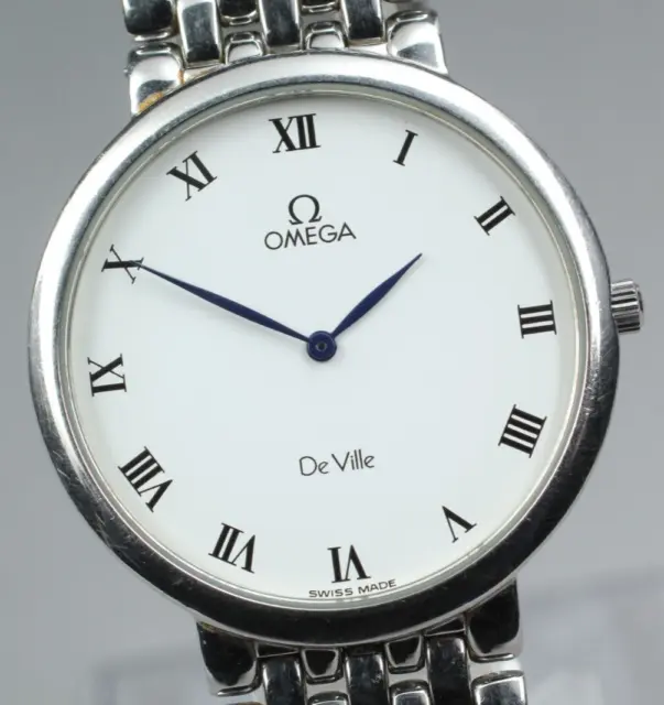 ▶[EXC+5] Vintage Omega De Ville Silver Round Men's Quartz Watch From JAPAN T423