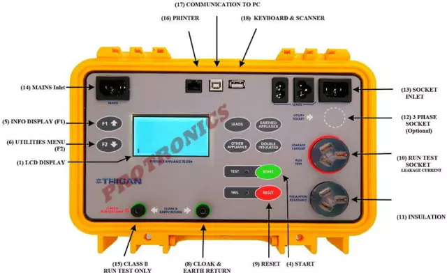 PORTABLE APPLIANCE SAFETY TESTER (w / TAG PRINTER) TEST & TAGGING (Data Logging) 3