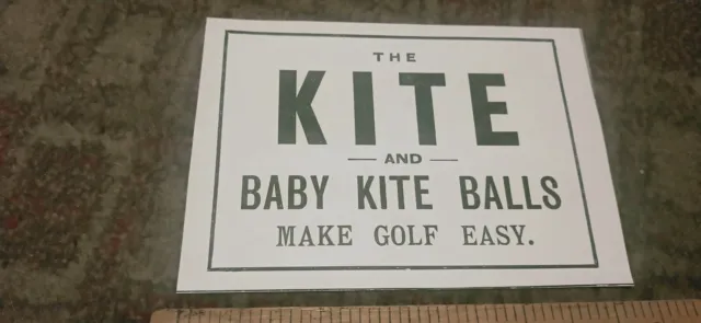 1909 Kite Golf Balls original advert