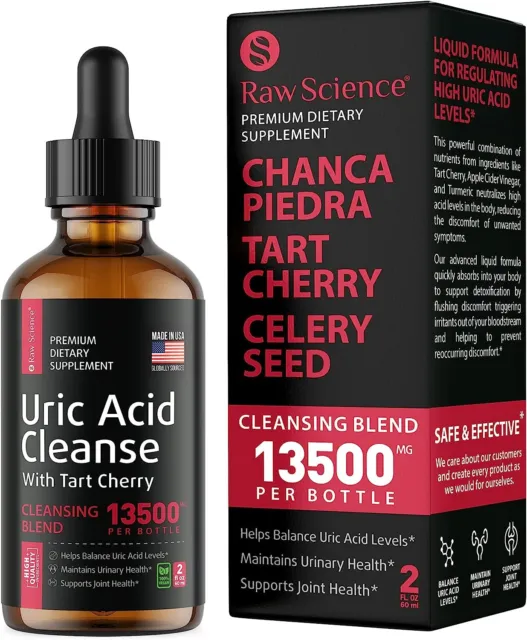 Uric Acid Drops Chanca Piedra, Tart Cherry Extract, Celery Seed, Dandelion 2 oz
