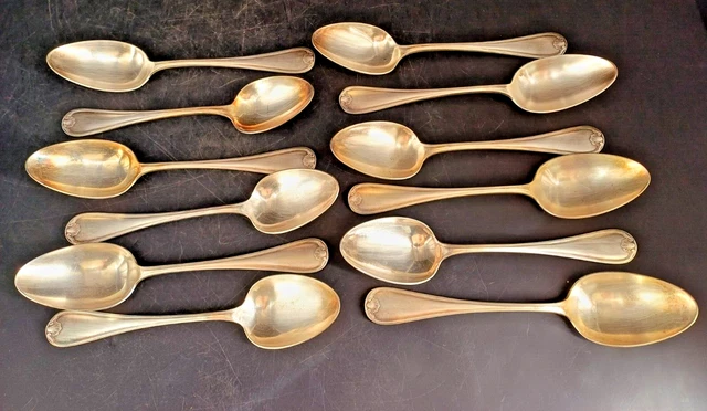 CHRISTOFLE 10 cuillères de table en métal argenté modèle