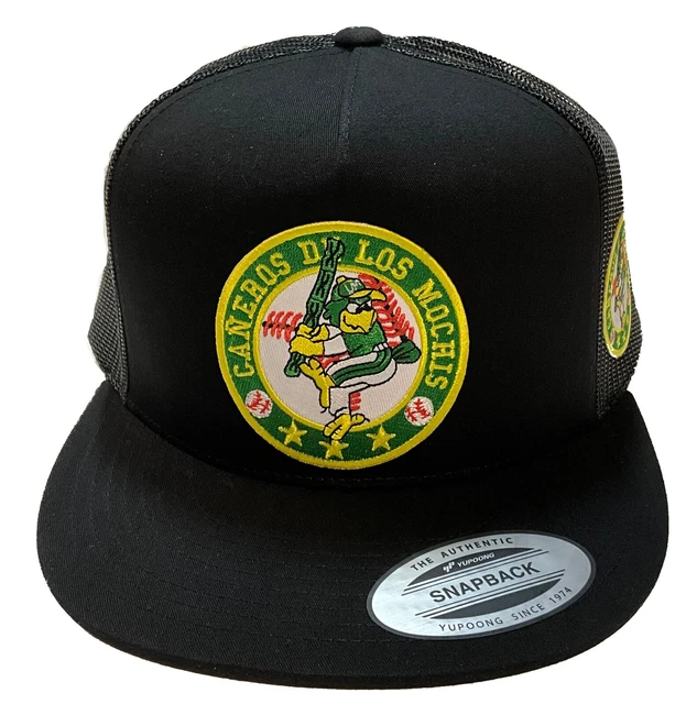 El Chapo Guzman Durango Logo Snapback Hat - Black Mesh Trucker Hat With 3 Logos - Yupoong Classic Snapback