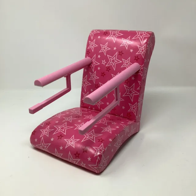 American Girl Bitty Baby Doll Cafe Booster Seat Hook On Table High Chair Pink