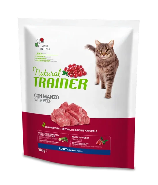x12 Natural Trainer Cibo Secco Adult con manzo Gatto Croccantini