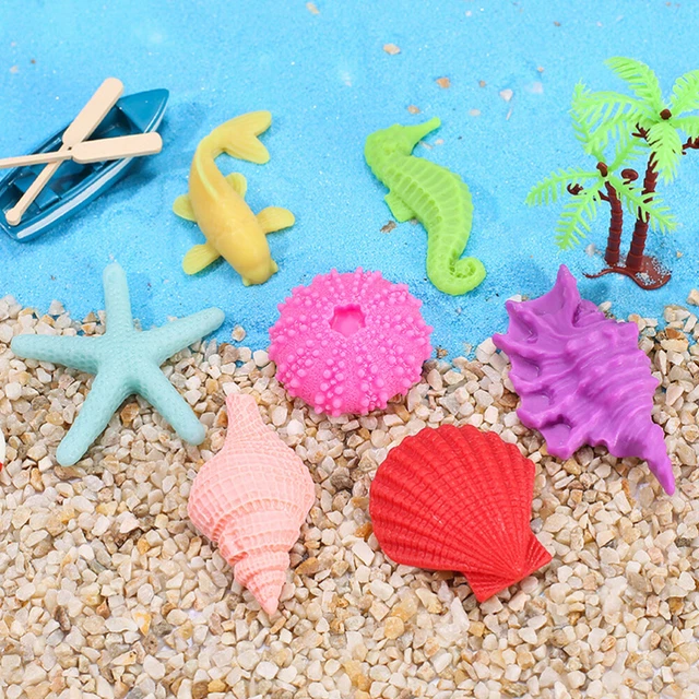 Golgner 11 pcs Accessoires de Sauna décoratifs Miniatures, Ensemble d'ornements Miniatures, Micro Paysage de Plage, avec Mini Chaise de Plage, Pantoufles, pour décoration de Maison de poupée DIY