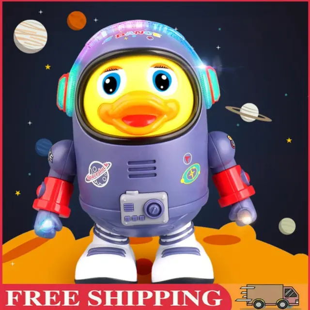 Electric Noisy Duck Toys Movable with Music Light Plastic for Kids Holiday Gifts