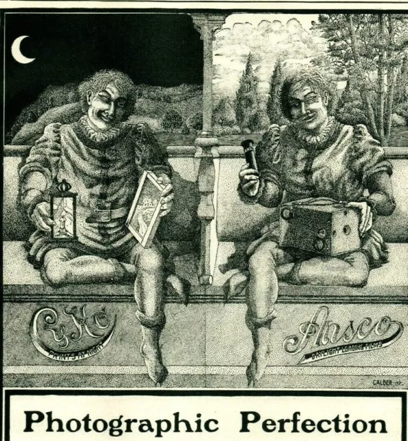 1903 NEGATIVE Printing Photography Camera Jester Joker Original Print Ad 4542
