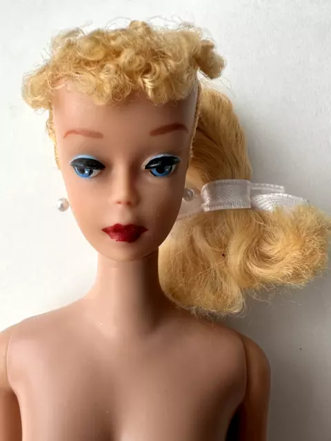 Vintage Barbie Doll Blonde Ponytail #5, Mattel 1960s Japan, Very Nice!,