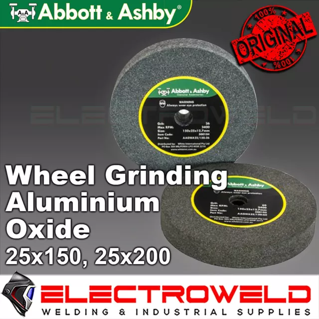 Abbott & Ashby 8" 200mm / 6" 150mm Grinding Wheel Disc for Bench Grinder 36 Grit