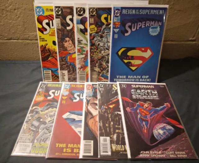 Superman Vol.2 #1,7, 13,19,78 MoS #22,25, Earth Stealers, DC Comics MIxed Lot