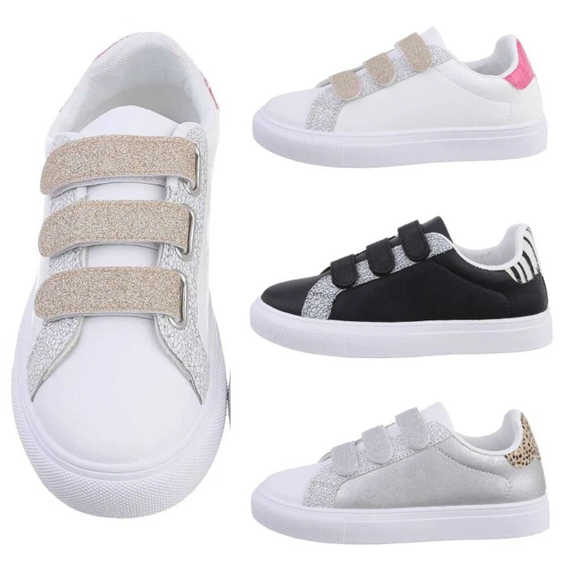 SCARPE DA DONNA casual sportive ecopelle glitter animalier bianche