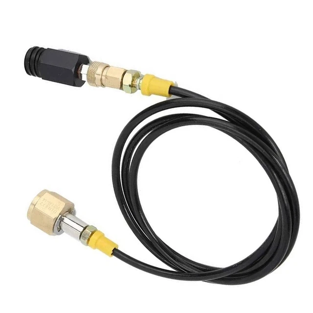 Tubo Di Ricarica CO2 Ad Alta Pressione 2x W21.8-14 (DIN477) Con Manometro 3000PSI