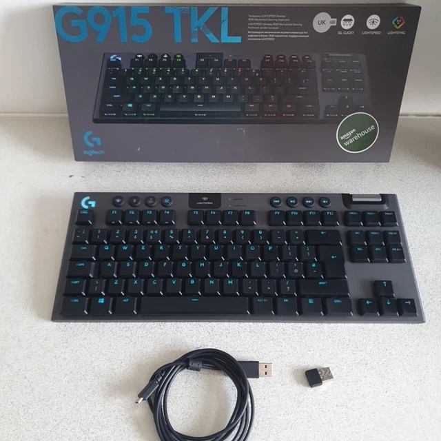 LOGITECH G915 TKL Wireless Gaming Tactile Keyboard, UK RGB (Qwerty