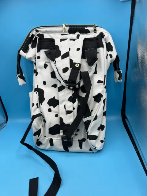 Living Traveling Share Cow Print Backpack Diaper Bag 14" tall 3
