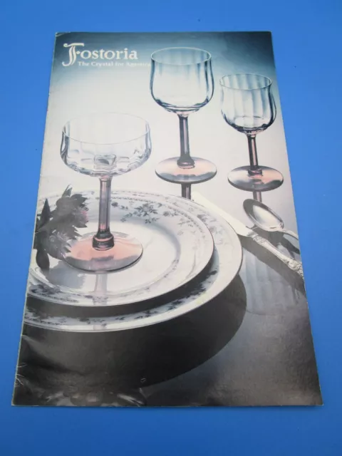 FOSTORIA GLASS Brochure Color Illustrated NAVARRE LOTUS ICICLE 16 Pgs 1981-1982