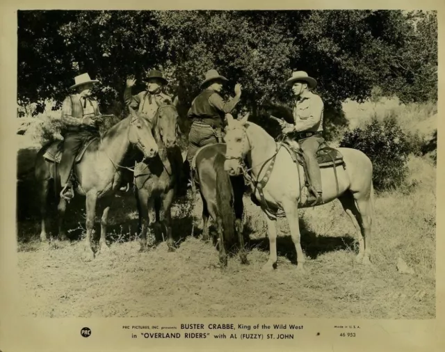 Buster Crabbe Al (Fuzzy) St John Overland Riders 1946  Orig 8X10 Photo  X3565