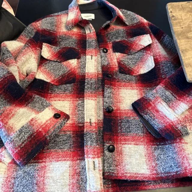 Isabel Marant Etoile Plaid Gario  Checked Coat Oversized size 40  NWOT