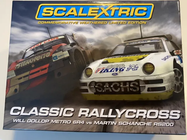 Scalextric C3267 Classic Rallycross MG Metro 6r4 v Ford RS200 DPR 1/32 Slot Cars