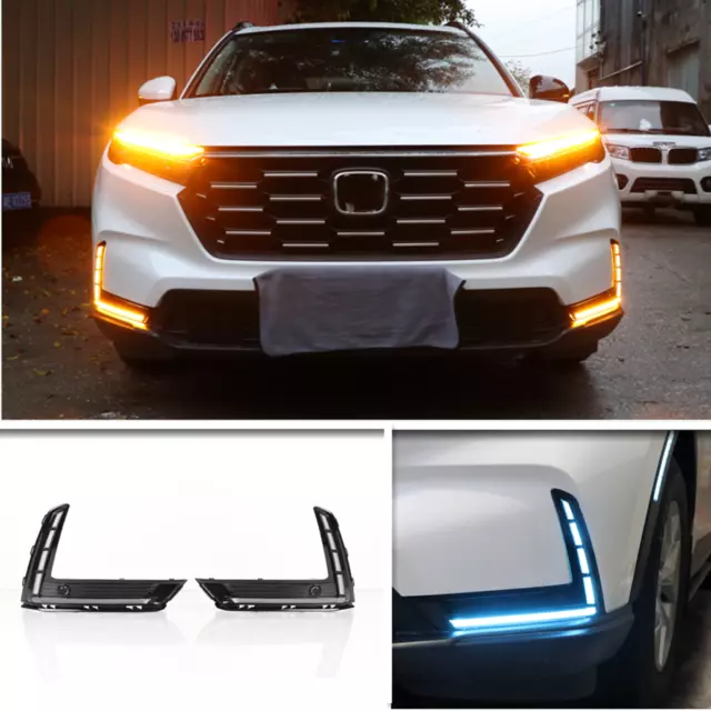 LED DRL DAYTIME Running Light Kit Fog Lamp For Honda CRV CRV 2023 2024