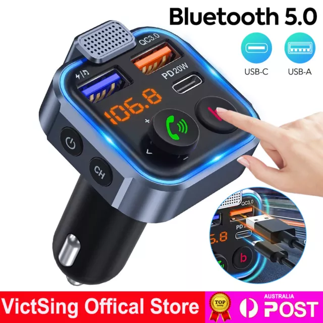 Bluetooth Wirless Car FM Transmitter MP3 Player USB Fast Charger Handsfree Kit