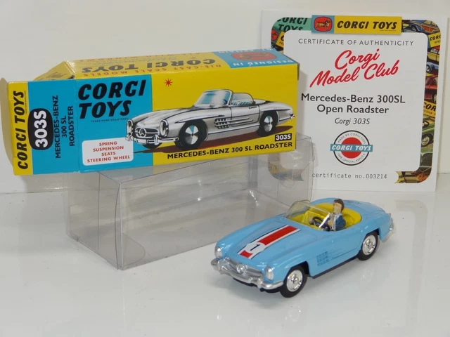 Miniature Corgi Toys Mercedes Benz 300SL N°303S - 1/43, Boîte Seulement - Rare