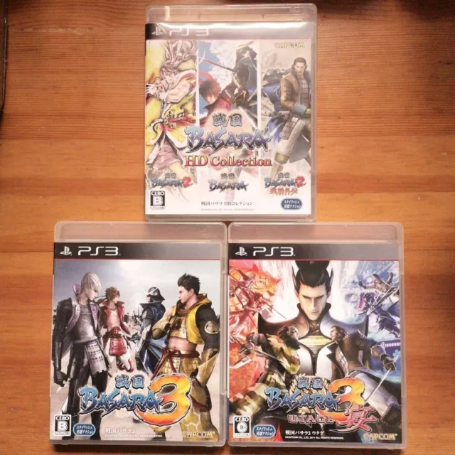 Sengoku Basara 3 ＋ 3 Utage + Hd Collection 3Games set Sony PS3 Tested