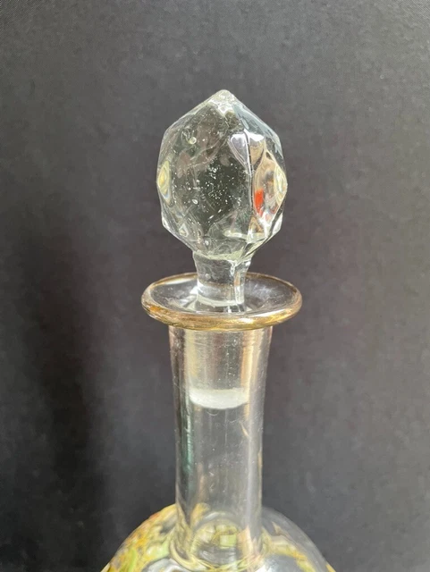 Ancienne carafe emaillee LEGRAS décor floral art nouveau 4