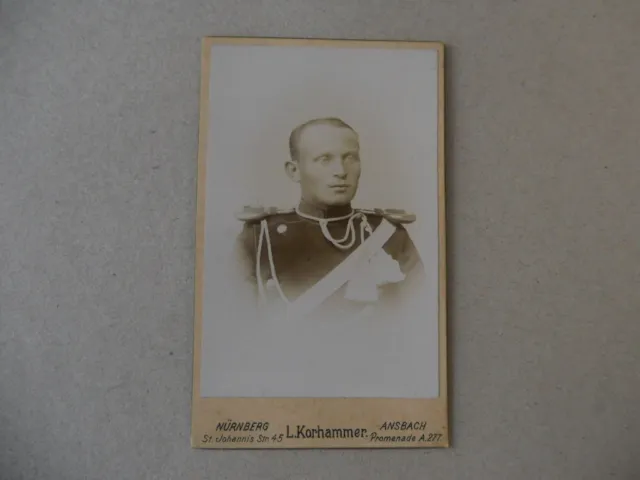 CDV Offizier mit Schulterstücke Epaulette Orden Abzeichen Ansbach Nürnberg