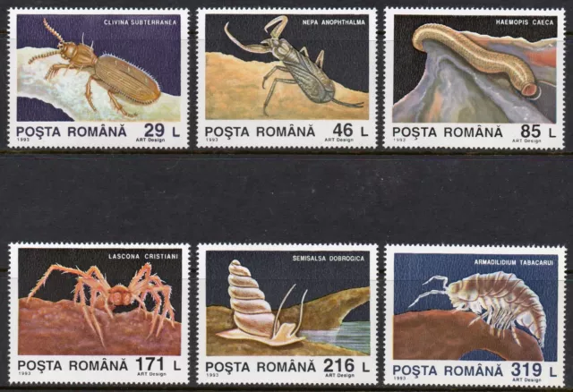 Romania 1993 - " Animals in Movile Grotto " - Complete Set MNH