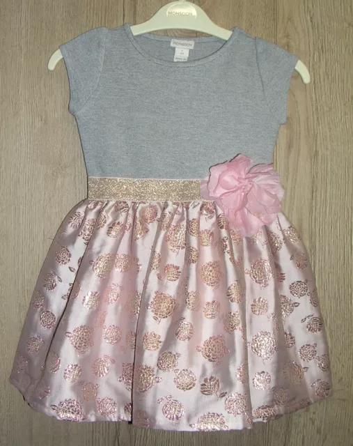 Vestido de Fiesta Monzón Niñas Gris Rosa Edad 3 98cm