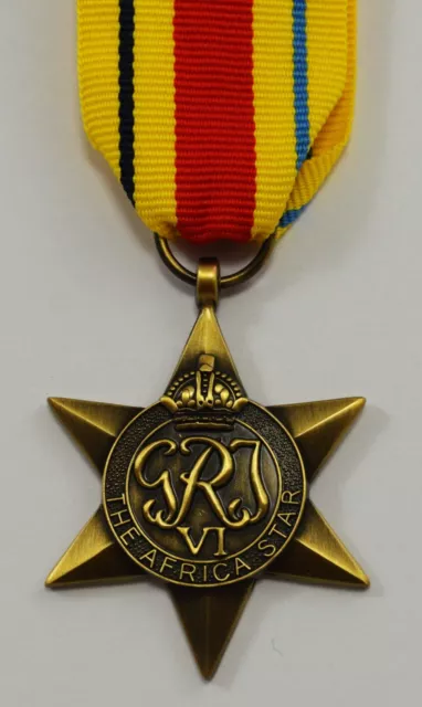 British World War 2 Replica Service/Campaign Medal AFRICA STAR Comonwealth WW2