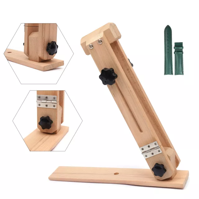 Abrazadera de mesa de cuero artesanal para coser cordones pony caballo hágalo usted mismo herramienta de costura ajustable